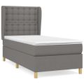 vidaXL Boxspring posteľ s matracom tmavosivá 90x190 cm látka