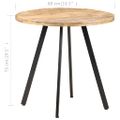 vidaXL Jedálenský stôl 80 cm surové mangovníkové drevo