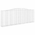 vidaXL Oblúkové gabionové koše 10 ks 400x30x140/160 cm pozink. železo
