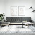 vidaXL Pohovka v tvare L tmavosivá 260x140x70 cm látka