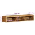 vidaXL Nástenná TV skrinka 100x30x19 cm surový mangovníkový masív