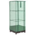 vidaXL Záhon s krytom na skleník ratanový vzhľad 40x40x123 cm