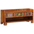 vidaXL Lavička na topánky so zásuvkou Medová hnedá 100 x 35 x 45 cm