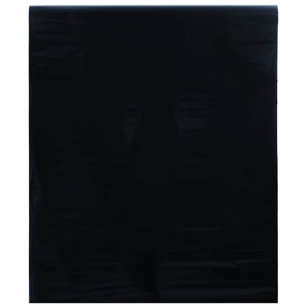 vidaXL Okenná fólia statická matná čierna 60x500 cm PVC
