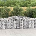 vidaXL Oblúkové gabionové koše 15 ks 400x50x80/100 cm pozink. železo
