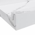 vidaXL Stenná polica Nástenná montáž 4 ks Biely mramor 80 x 9 x 3 cm