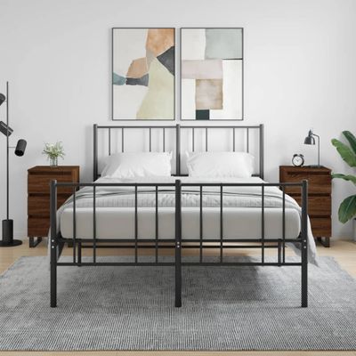 vidaXL Nočné stolíky 2 ks hnedý dub 40x35x69 cm kompozitné drevo