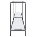 vidaXL Konzolový stolík priehľadný 140x35x75,5 cm tvrdené sklo