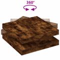 vidaXL konferenčný stolík otočný o 360 stupňov dub dymový 90x90x34,5cm