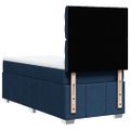 vidaXL Posteľný rám boxsping s matracom modrý 80x200 cm látka