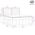 vidaXL Posteľ boxspring s matracom Čierna 180 x 200 cm Látka