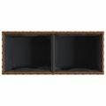 vidaXL Záhradný kvetináč s 2 nádobami hnedý 72x30x32 cm polyratan
