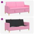 vidaXL Sofa s úložným priestorom Ružová 172 x 78 x 87 cm Polyester