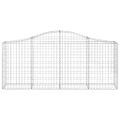 vidaXL Oblúkové gabionové koše 10ks 200x30x80/100cm pozinkované železo