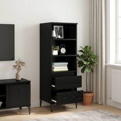 vidaXL Highboard Čierny dub 40 x 36 x 110 cm Kompozitné drevo