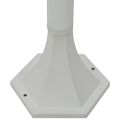 vidaXL Záhradné stĺpové lampy 6 ks E27 110 cm hliníkové biele