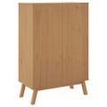 vidaXL Vysoká skrinka OLDEN bielo-hnedá 85x43x125 cm borovicový masív