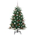 vidaXL Umelý vianočný stromček Zelená 120 cm PVC, kov a plast