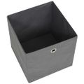 vidaXL Úložné boxy, 4 ks, netkaná textília, 32x32x32 cm, sivé