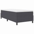 vidaXL Posteľ s pružinovým rámom Tmavo šedá a biela 80 x 200 cm