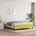 vidaXL Posteľný rám s boxspringom zelená 160x200 cm látka