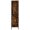 vidaXL Vysoká skrinka dymový dub 79,5x35,5x137,5 cm kompozitné drevo