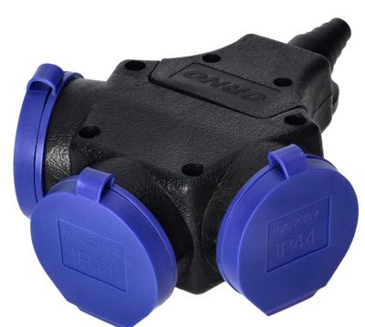 Zásuvka rozbočka 3x 230V (2P + Z /16A/230V AC), IP44 ORNO OR-AE-13209