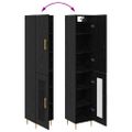 vidaXL Highboard 2 ks Čierny dub 34,5 x 34 x 180 cm Kompozitné drevo