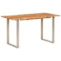 vidaXL Jedálenský stôl 140x70x76 masívne akáciové drevo