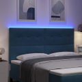 vidaXL LED hlavová doska s LED pásikmi Modrá 180 cm Zamat