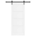 vidaXL Posuvné dvere ORKDAL 83 x 202 cm Borovicový masív Biela