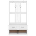 vidaXL Halový strom SANDNES biela 87x40x159,5 cm masívna borovica