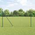 vidaXL Európsky plot s hrotmi 10 x 1,6 m PVC potiahnutá oceľ Zelená