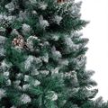 vidaXL Umelý vianočný stromček s LED a setom gulí a šiškami 210 cm