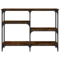 vidaXL Konzolový stolík dymový dub 102x29x75 cm kompozitné drevo
