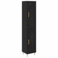 vidaXL Highboard 2 ks Čierny dub 34,5 x 34 x 180 cm Kompozitné drevo