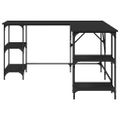 vidaXL Stôl čierny 139x139x75 cm kompozitné drevo