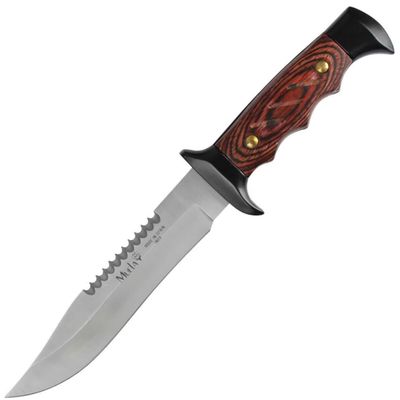 Muela 5161-M lovecký nôž 15,5 cm, čierna, drevo Pakka, kov, kožené puzdro