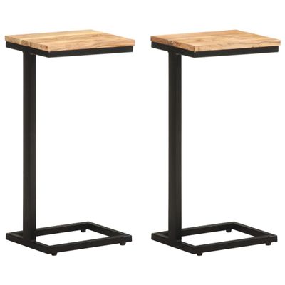 vidaXL Príručné stolíky 2 ks 31,5x24,5x64,5 cm, akáciový masív