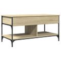 vidaXL Konferenčný stolík dub sonoma 100x50x50 cm kompozit.drevo a kov
