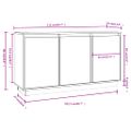 vidaXL Komoda čierna 111x34x60 cm borovicový masív