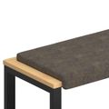vidaXL Vankúš na lavičku Umelý semišový materiál Tmavosivá Hĺbka 35 cm