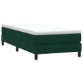 vidaXL Posteľný rám boxsping bez matracom tmavozelený 90x220 cm zamat