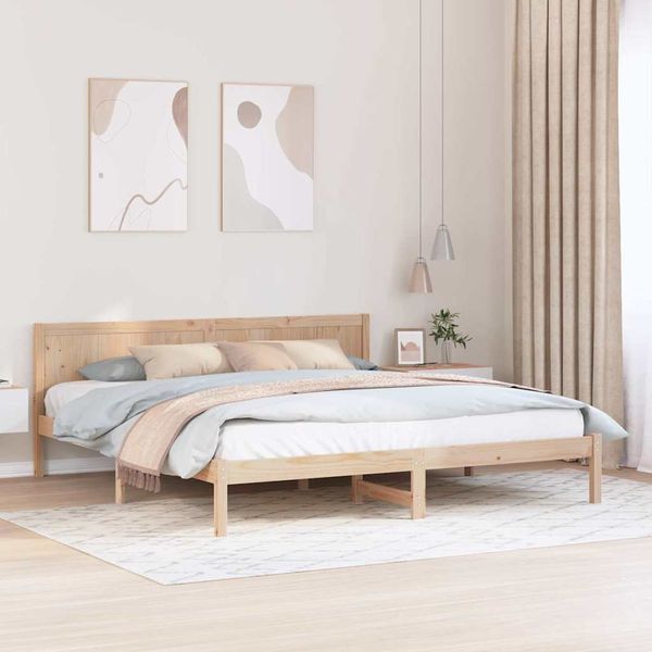 vidaXL Rám postele Hnedá 180 x 200 cm Borovicový masív