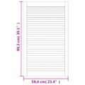 vidaXL Lamelové dvierka na skrinku 99,3x59,4 cm, borovicový masív