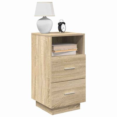 vidaXL Nočný stolík s 2 zásuvkami dub sonoma 36x36x68 cm