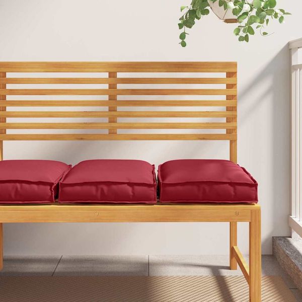 vidaXL Podložka 2 pcs Víno červené 40 x 40 x 8 cm Oxfordská látka