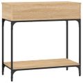 vidaXL Konzolový stolík dub sonoma 75 x 34,5 x 75 cm kompozitné drevo