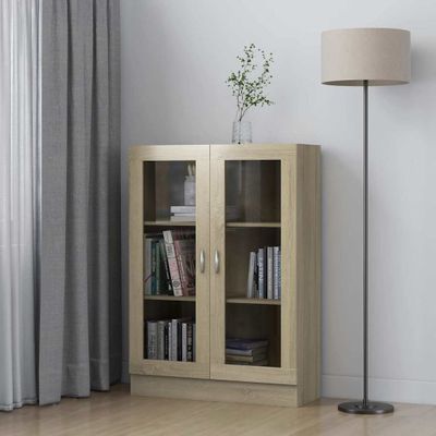 vidaXL Vitrína, dub sonoma 82,5x30,5x115 cm, kompozitné drevo