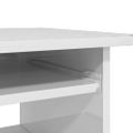 vidaXL Písací stôl, lesklý biely 80x45x74 cm, kompozitné drevo